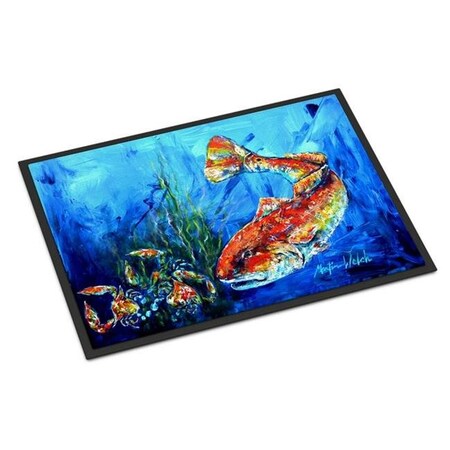 Carolines Treasures Carolines Treasures MW1214MAT Scattered Red Fish Indoor or Outdoor Mat; 18 x 27 in. MW1214MAT